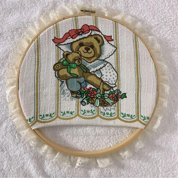 Vintage Other - Vintage Handmade  Teddy Bear Wall Art